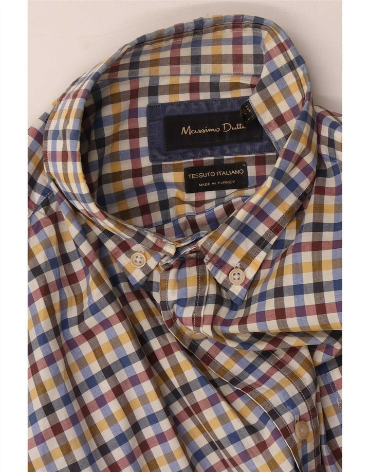 Ανδρικό πουκάμισο Massimo Dutti Μεγάλο πολύχρωμο Gingham