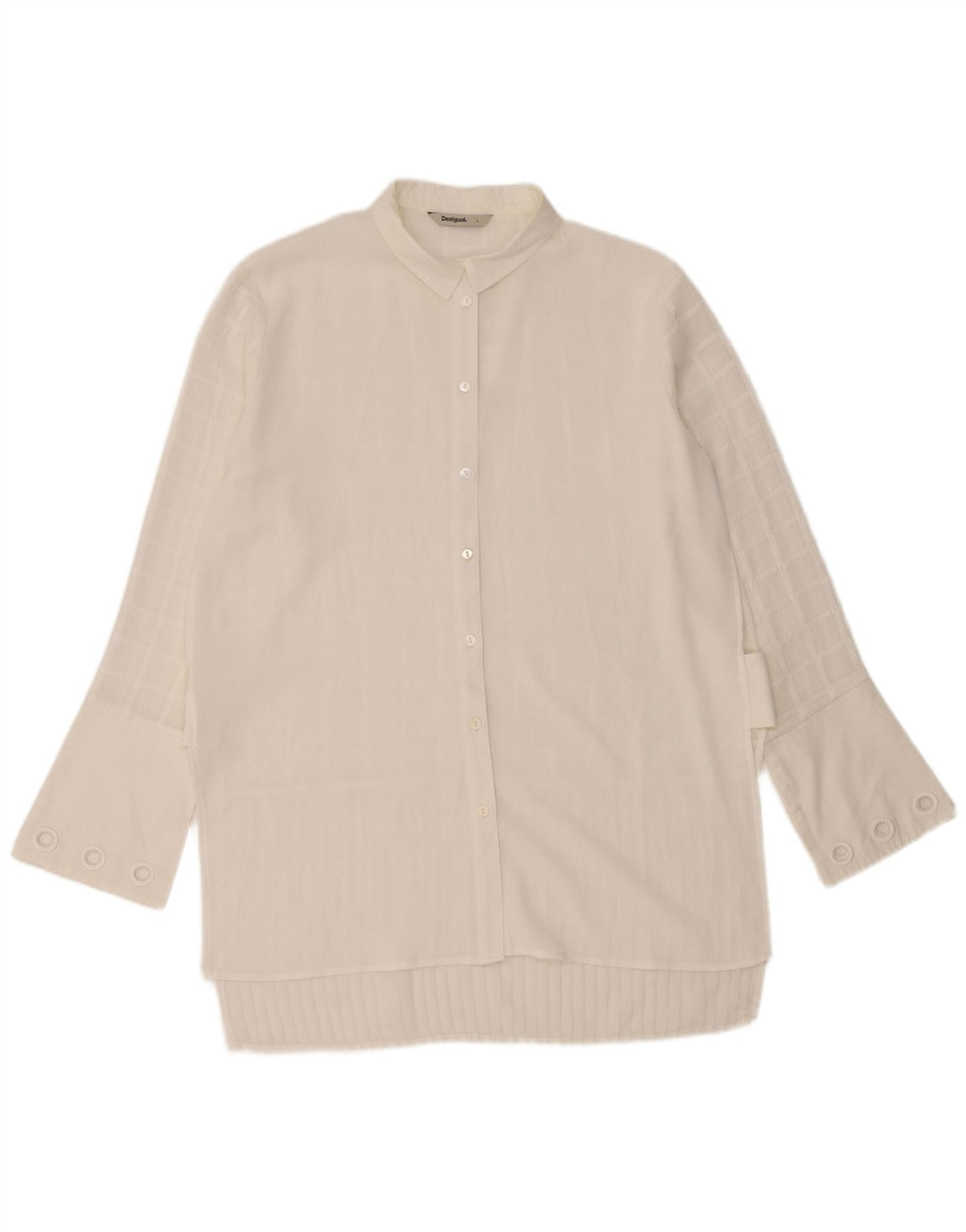 DESIGUAL Γυναικείο Longline Μπλούζα UK 16 Large White