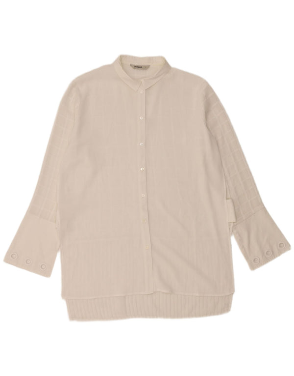 DESIGUAL Γυναικείο Longline Μπλούζα UK 16 Large White