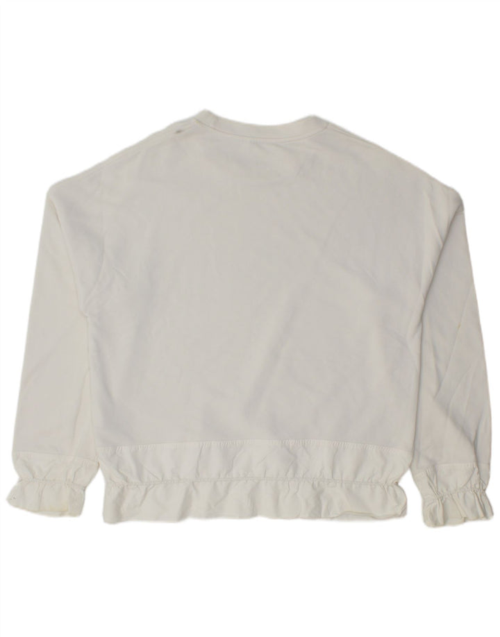 Cos Γυναικείο φούτερ μεγάλου μεγέθους Jumper UK 10 Small λευκό βαμβακερό