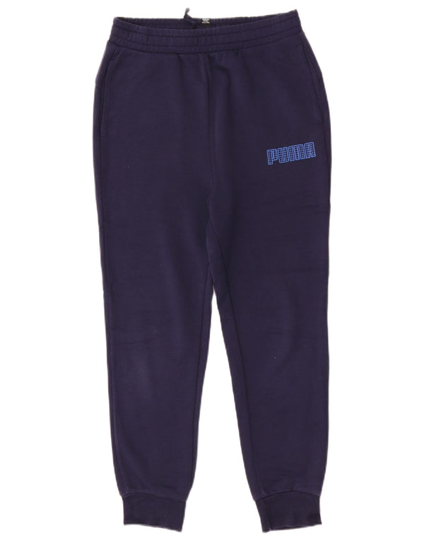 Puma Boys Graphic αθλητική φόρμα παντελόνι Joggers 11-12 ετών Navy Blue Cotton