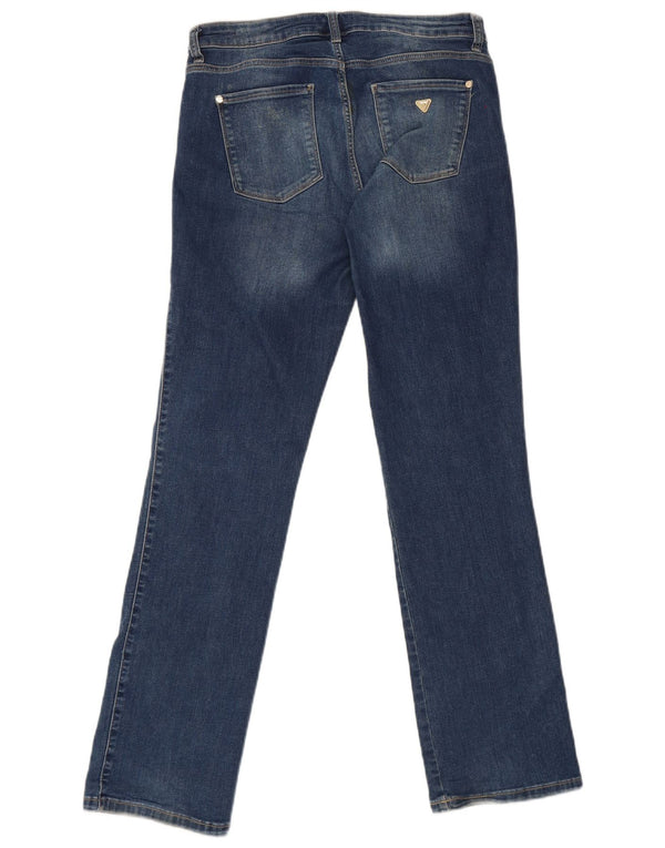 Γυναικείο ίσιο ψηλό τζιν Guess W31 L31 Μπλε βαμβακερό