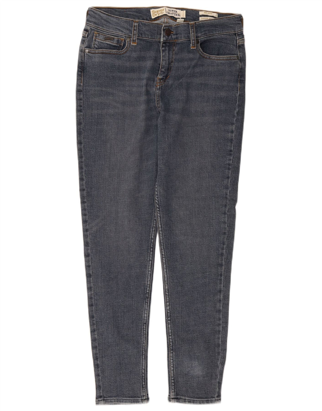 SUPERDRY Γυναικεία ψηλόμεσα τζιν Super Skinny W31 L30 Navy Blue Cotton