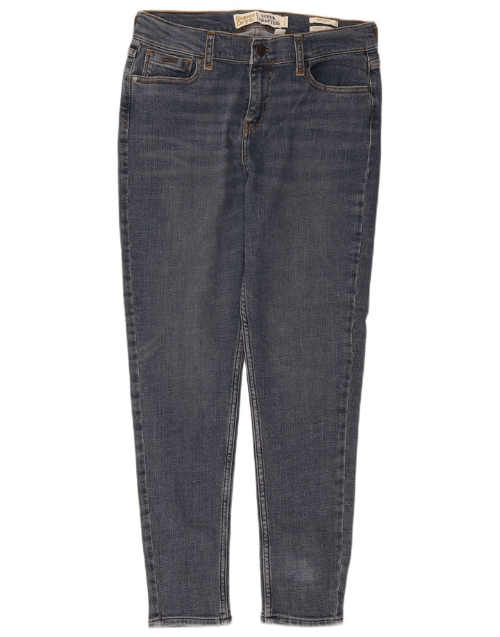 SUPERDRY Γυναικεία ψηλόμεσα τζιν Super Skinny W31 L30 Navy Blue Cotton
