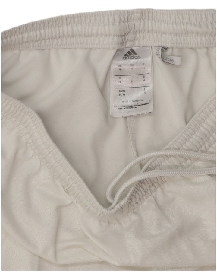 Ανδρικό σορτς Adidas Climalite από μεσαίο λευκό πολυεστέρα