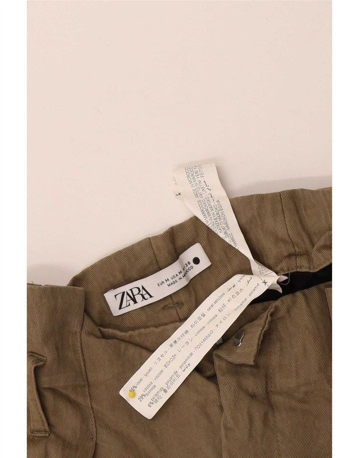 Zara Γυναικείο Παντελόνι Harem Medium W28 L22 Khaki Lyocell