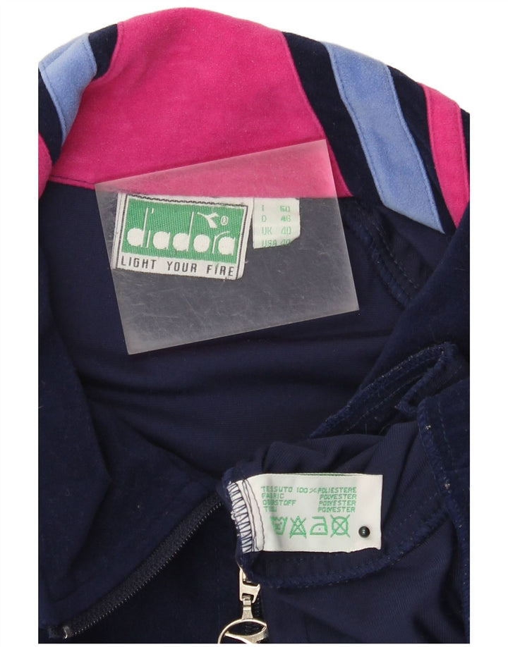 DIADORA Ανδρική αθλητική φόρμα γραφικών Top Jacket UK 40 Medium Navy Blue