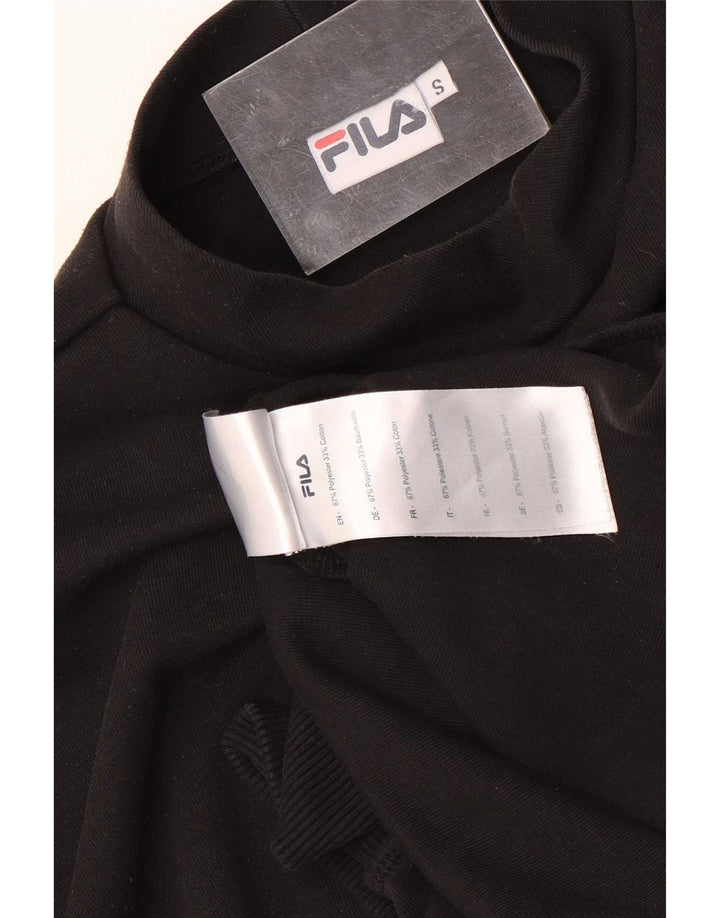 Ανδρικό φούτερ Fila, με χαλαρή εφαρμογή, από μαύρο πολυεστέρα