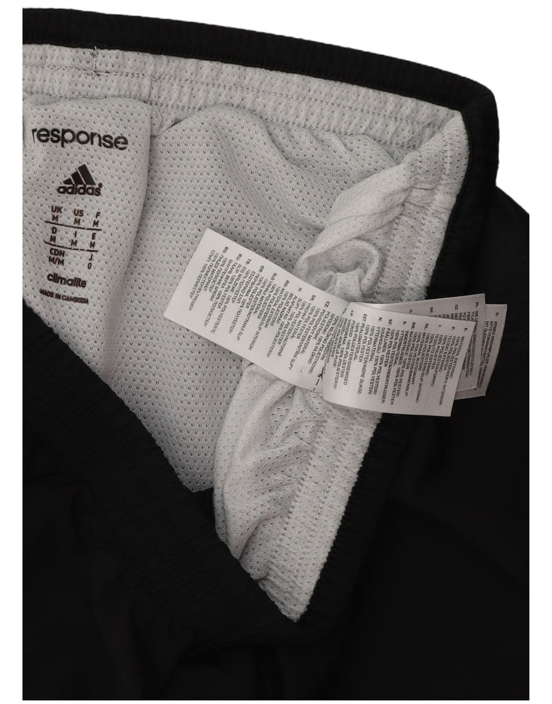 Ανδρικό σορτς Adidas Climalite από μεσαίο μαύρο πολυεστέρα