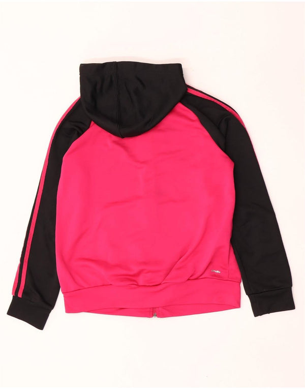 Γυναικείο πουλόβερ με κουκούλα Adidas UK 12/14 Μεσαίο ροζ πολυεστέρα