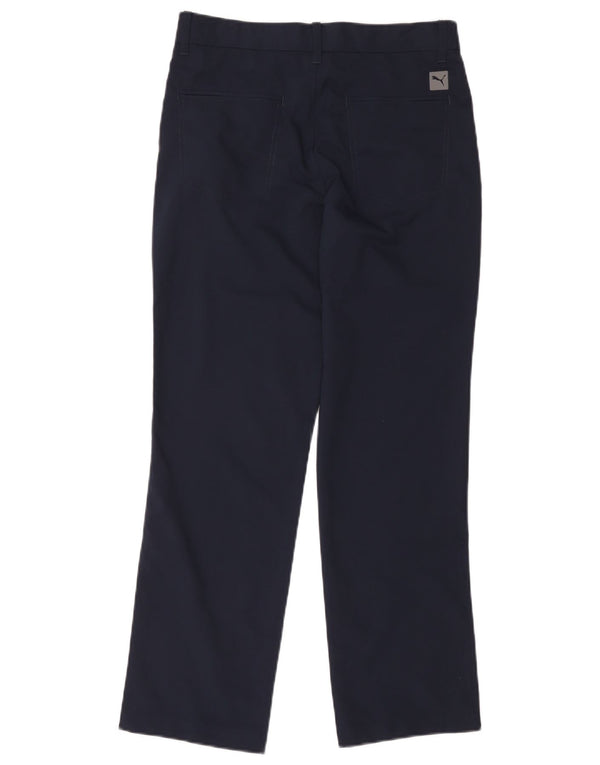 Puma Boys ίσιο casual παντελόνι 13-14 ετών μεγάλο W30 L28 Navy Blue