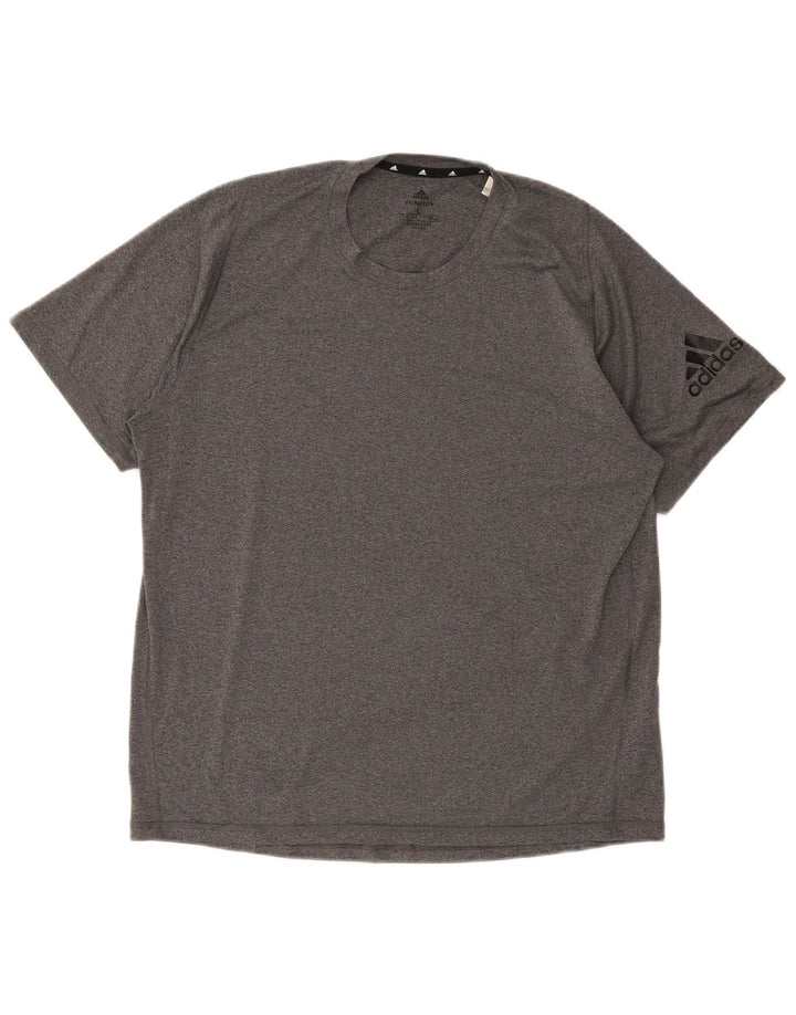 Ανδρικό T-Shirt Aeroready ADIDAS Top Large Grey Polyester