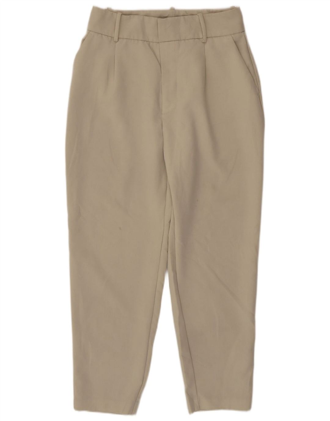 Zara Γυναικείο κωνικό παντελόνι μεγάλο W30 L26 Beige Polyester