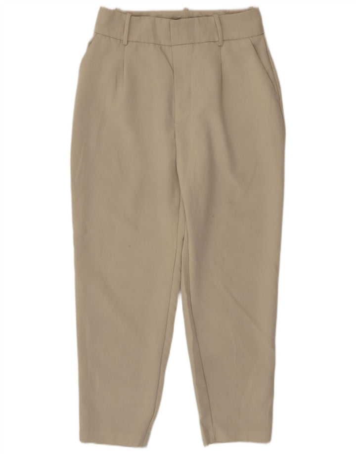 Zara Γυναικείο κωνικό παντελόνι μεγάλο W30 L26 Beige Polyester