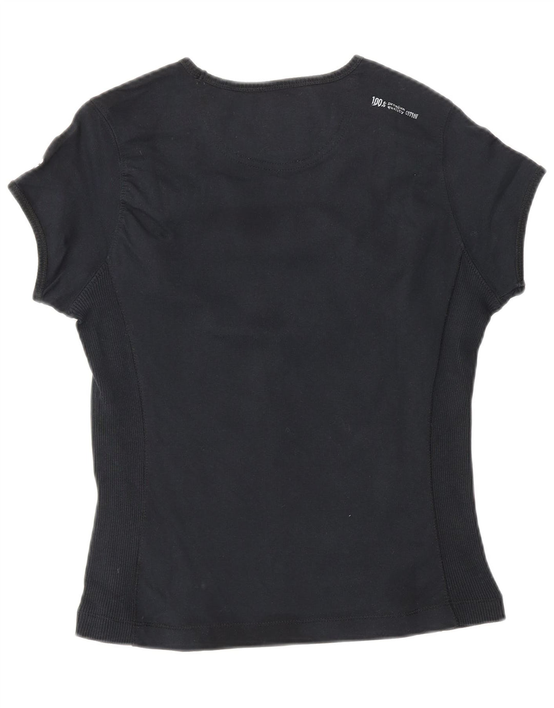 CHAMPION Γυναικείο μπλουζάκι Classic Heritage Top 12 μεσαίο μαύρο βαμβακερό