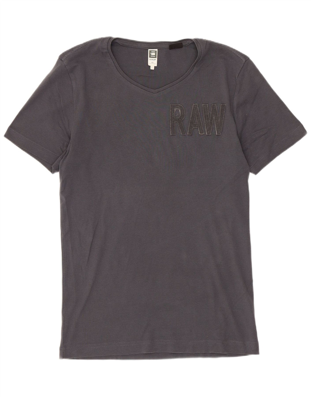 G-Star Ανδρικό γραφικό T-Shirt Top μεγάλο γκρι βαμβακερό