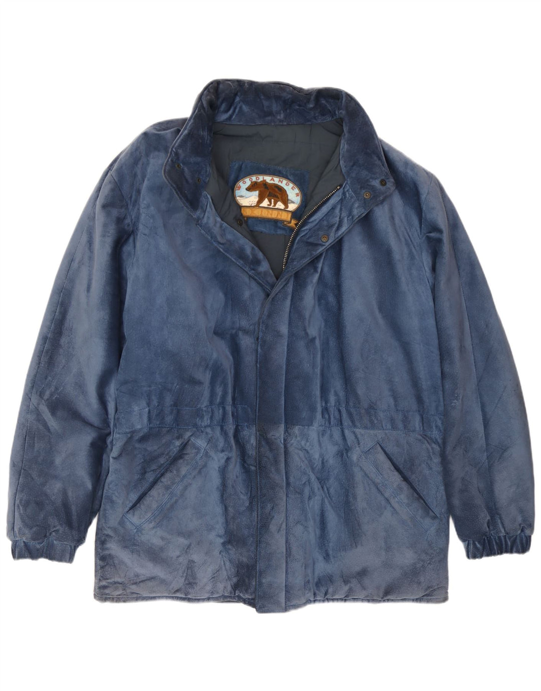 Vintage Ανδρικό Suede Jacket IT 50 Large Blue Modal