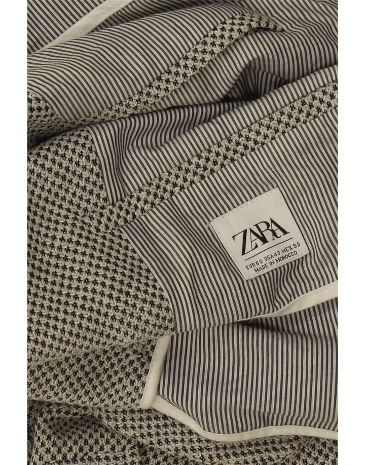 Zara Ανδρικό σακάκι μπλέιζερ με 2 κουμπιά EU 50 Medium Grey Polyester