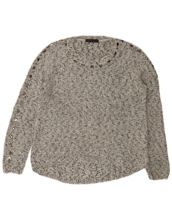 Marks & Spencer Γυναικείο πουλόβερ με λαιμόκαυστο UK 16 Large Grey Flecked