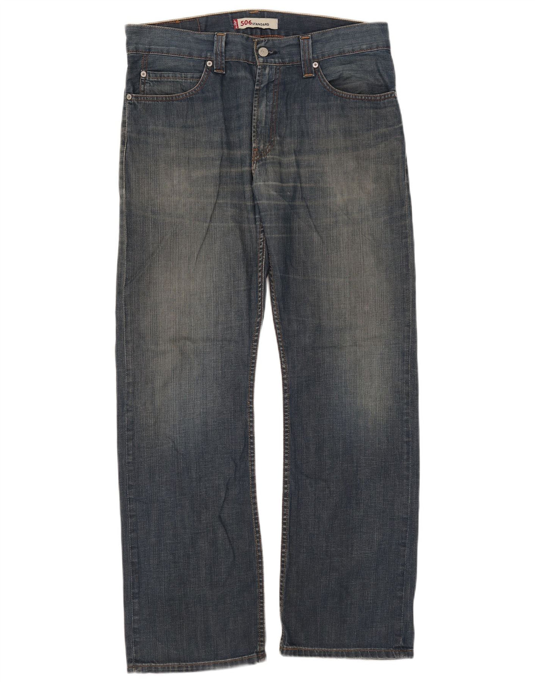 Levi's Mens 506 Straight Jeans W34 L32 Μπλε βαμβακερό