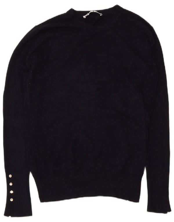 Zara Γυναικείο πουλόβερ με λαιμόκοψη UK 18 XL Navy Blue