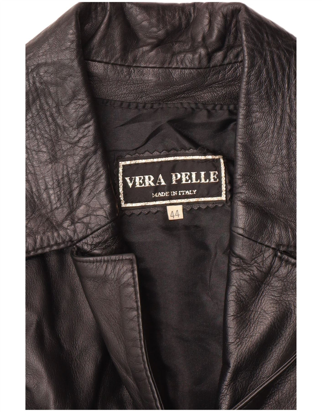 VINTAGE Γυναικείο Δερμάτινο Gilet IT 44 Μεσαίο Μαύρο Δέρμα