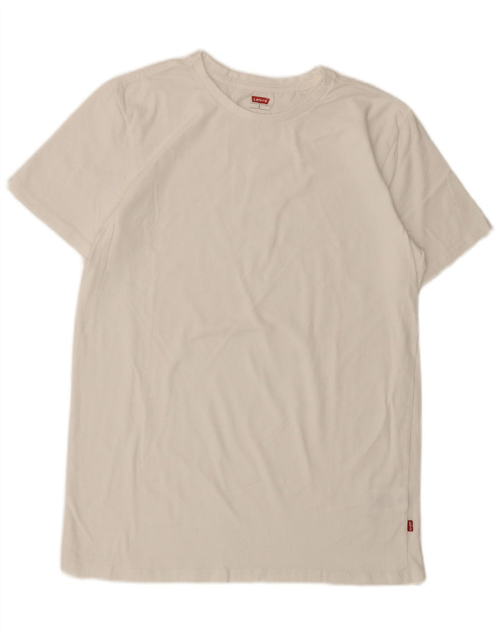 Ανδρικό T-Shirt Levi's Top μεγάλο λευκό βαμβακερό