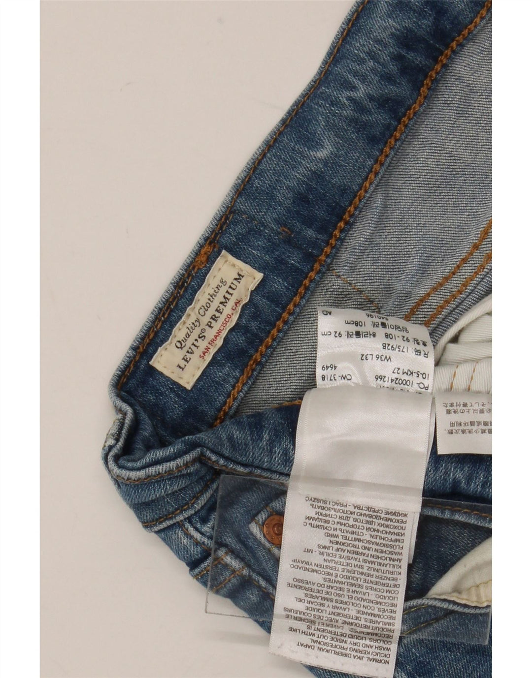 Levi's Mens 511 Slim Jeans W36 L32 Blue Cotton