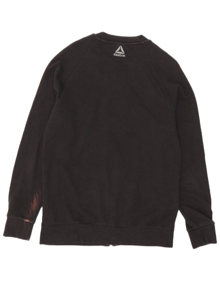 Reebok Γυναικεία αθλητική φόρμα Top Jacket UK 14 Medium Black Cotton