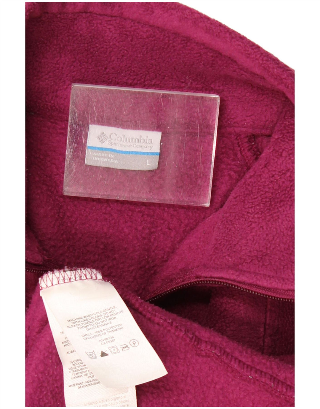 COLUMBIA Γυναικείο Fleece Jacket UK 14 Large Purple Polyester