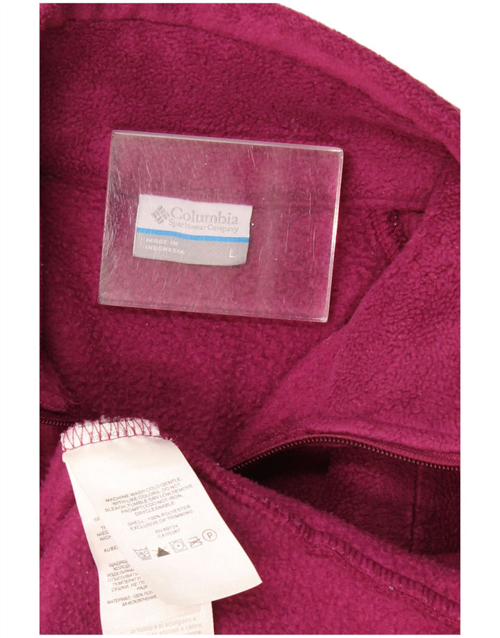COLUMBIA Γυναικείο Fleece Jacket UK 14 Large Purple Polyester
