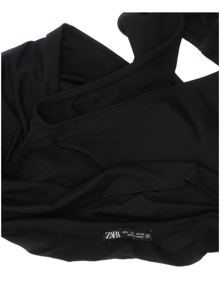 Zara Γυναικεία Στράπλες Μαγιό Μεγάλο Μαύρο Πολυαμίδιο