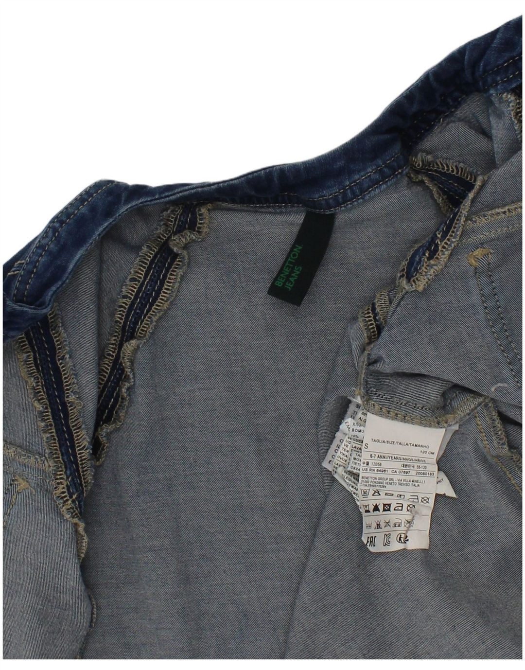Τζιν Μπουφάν Benetton Girls 6-7 ετών Small Blue Cotton
