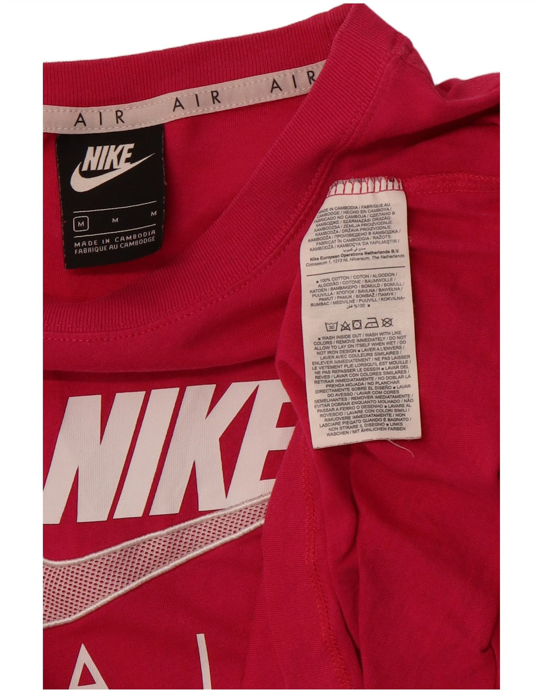 Ανδρικό μπλουζάκι NIKE Air Graphic Τοπ μεσαίο ροζ βαμβακερό