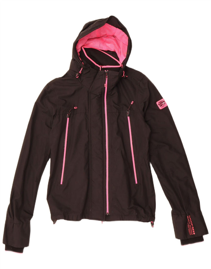 Superdry Γυναικείο Windcheater με κουκούλα Windbreaker Jacket UK 12 Medium Black