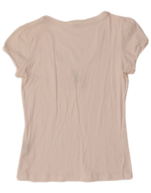 U.S. Polo Assn. Womens Graphic T-Shirt Top UK 14 Large White Cotton