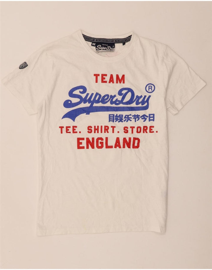 Ανδρικό γραφικό μπλουζάκι Superdry, μεσαίο λευκό βαμβακερό