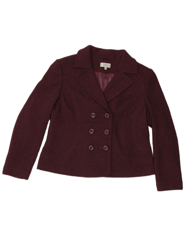 Marks & Spencer Γυναικείο Μπουφάν Blazer με διπλό στήθος UK 18 XL Βουργουνδίας