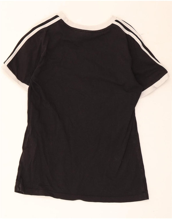 Adidas Γυναικείο T-Shirt Top UK 12 Medium Black Colourblock Βαμβακερό