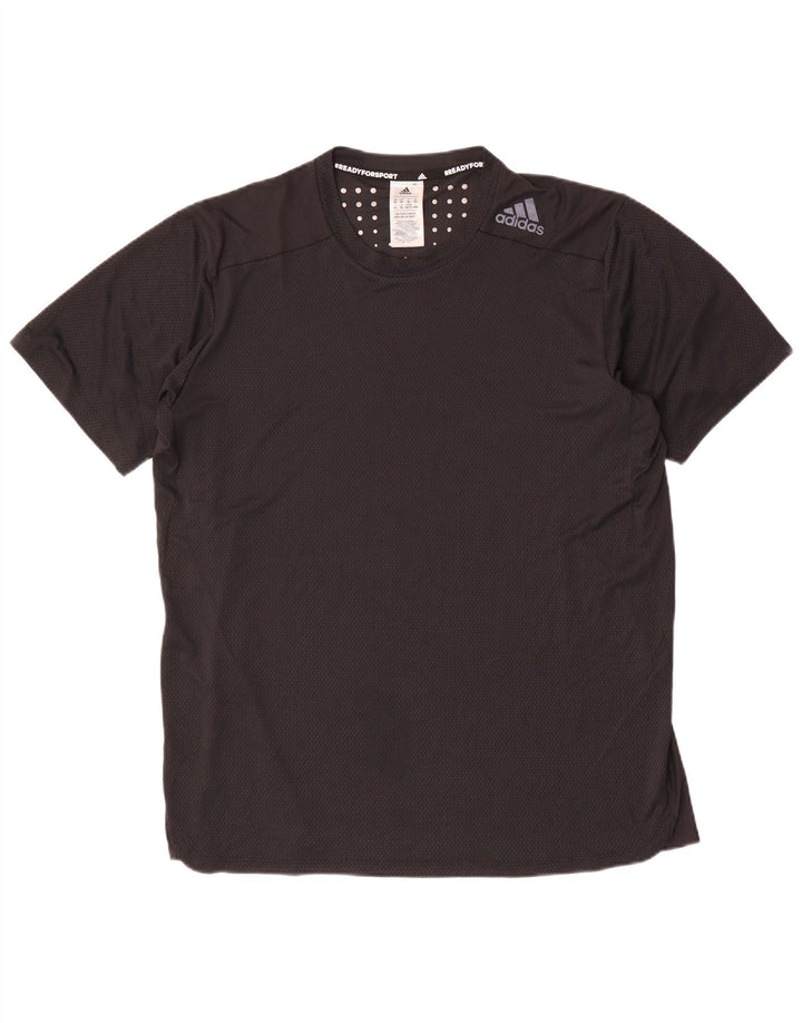 Ανδρικό T-Shirt Adidas Top XL με μαύρο στίγματα από πολυεστέρα