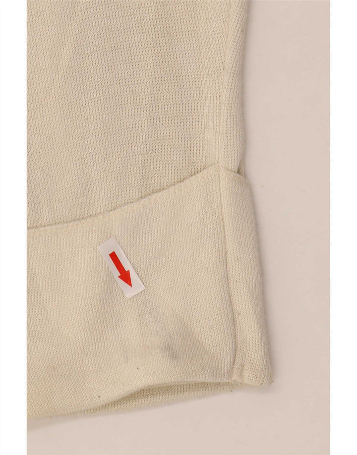 Zara Γυναικεία Crop Oversized Top μακρυμάνικο UK 10 Small White Viscose