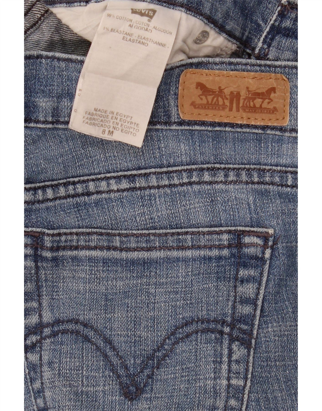 Γυναικείο Levi's 505 Straight Jeans US 8 Medium W33 L32 Μπλε βαμβακερό