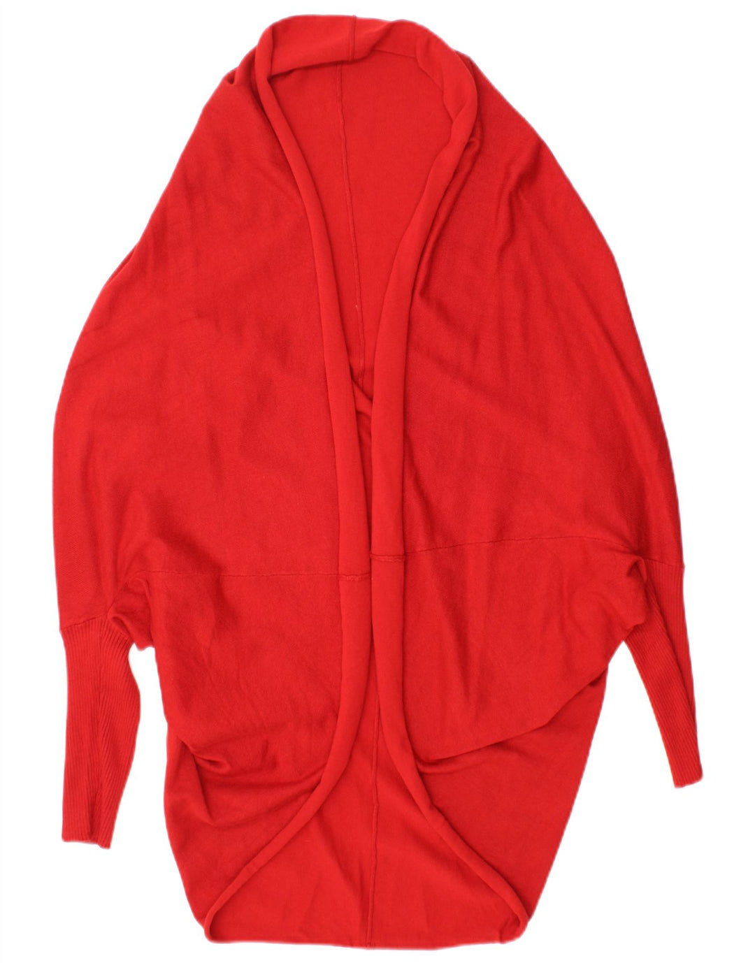 Zara Γυναικείο Longline ανοιχτό πουλόβερ UK 14 Medium Red