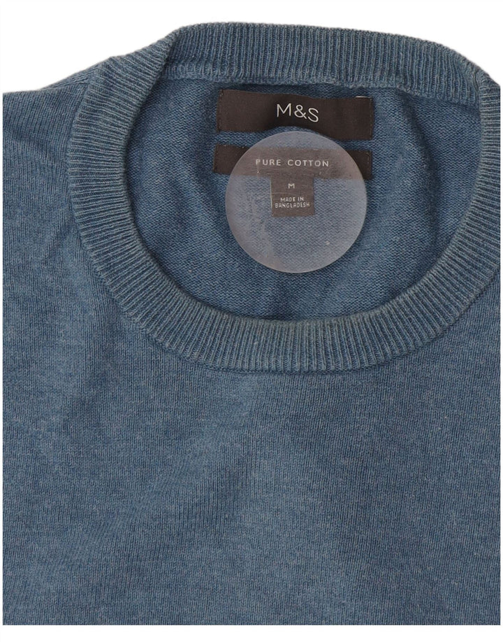 Marks & Spencer Ανδρικό πουλόβερ με λαιμόκοψη, μεσαίο βαμβακερό