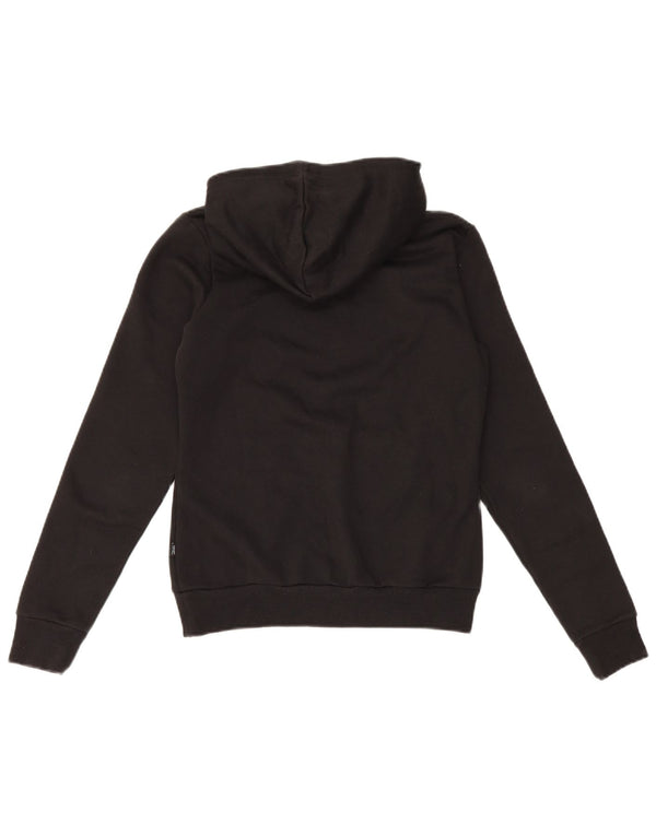 Puma Γυναικείο Γραφικό Hoodie Jumper UK 10 Small μαύρο βαμβακερό
