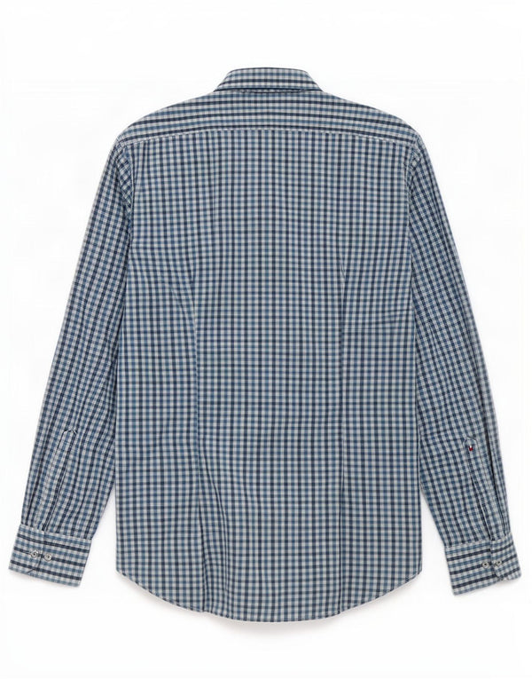 Tommy Hilfiger Ανδρικό πουκάμισο ραμμένο σε μέγεθος 39 15 1/2 Medium Blue Gingham