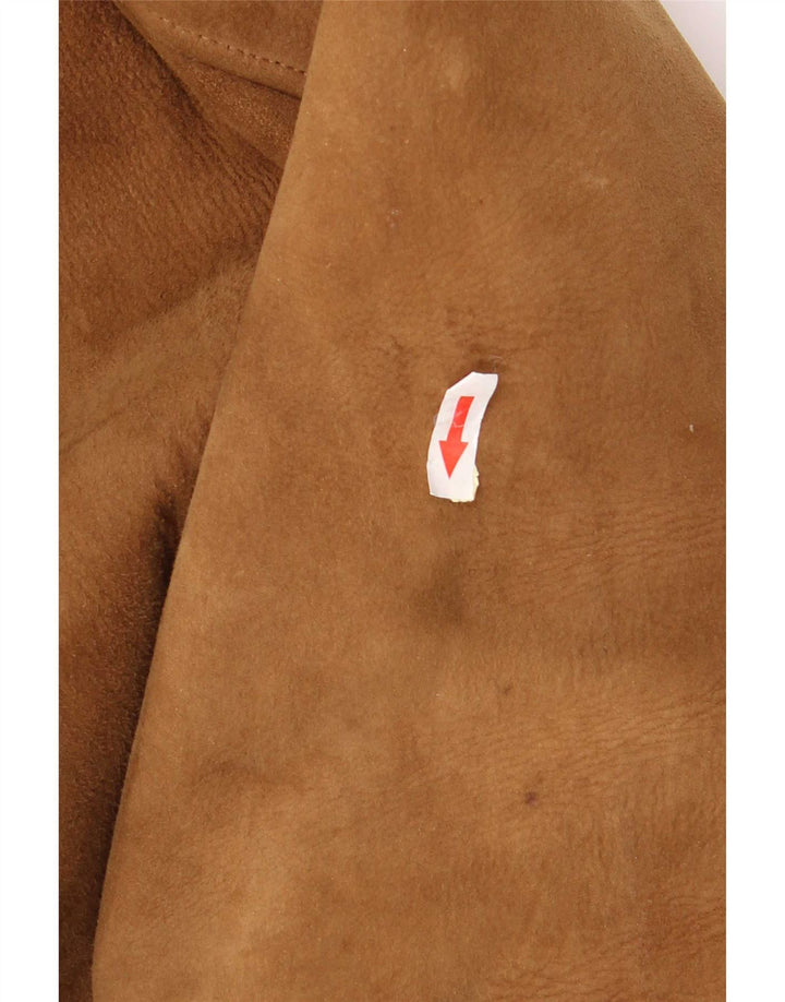 Vintage Ανδρικό Shearling Jacket UK 38 Medium Brown
