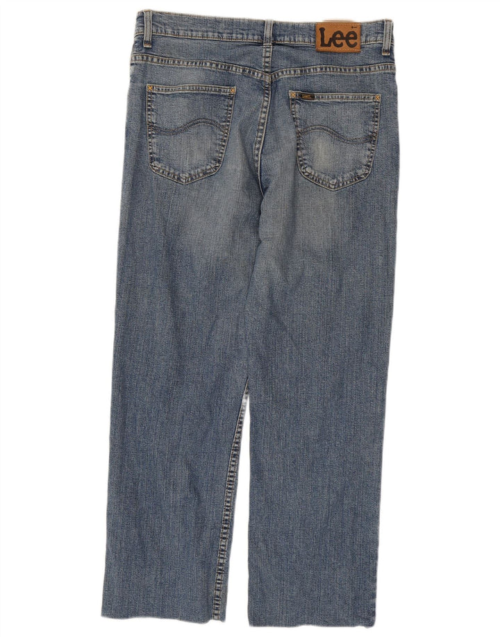LEE Mens Brooklyn Straight Jeans W33 L27 Blue Cotton