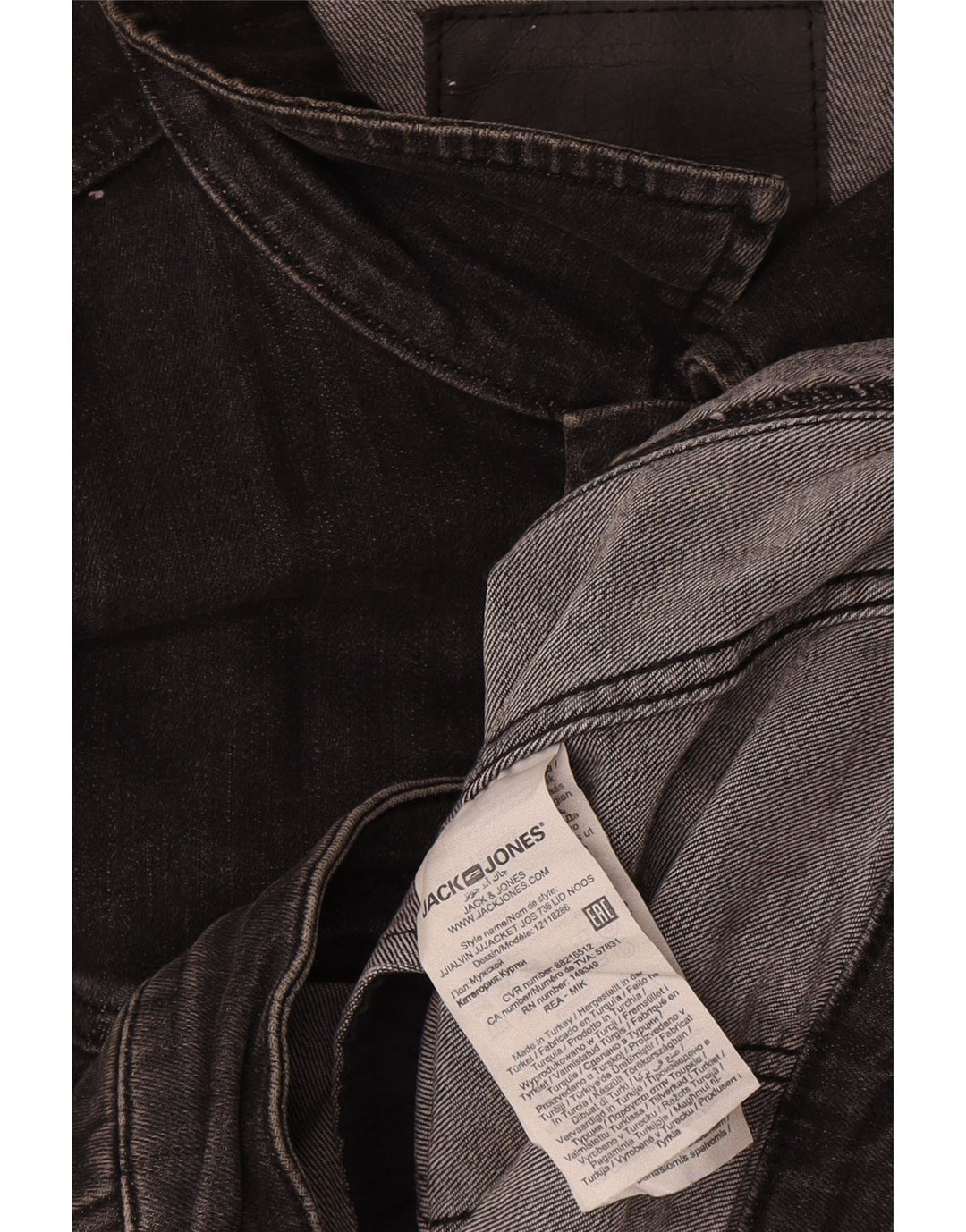 Jack & Jones Ανδρικό Τζιν Μπουφάν UK 42 XL Γκρι βαμβακερό