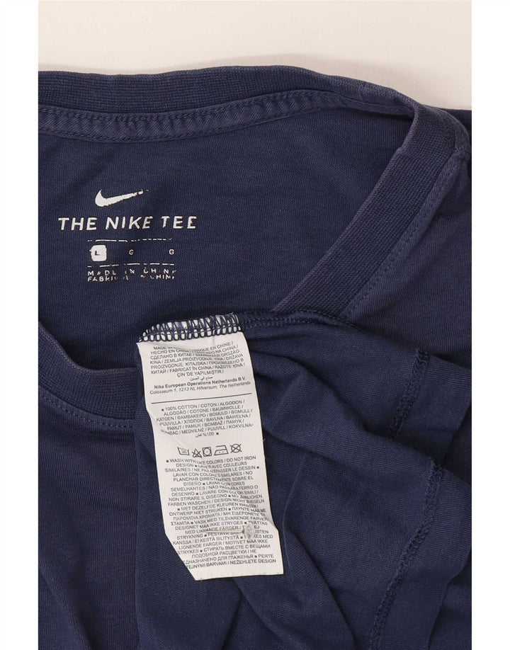 Ανδρικό μπλουζάκι Nike, τοπ μεγάλο, μπλε ναυτικό, βαμβακερό